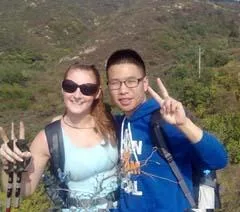 Archival Great Wall tour photo labeled Miko L.