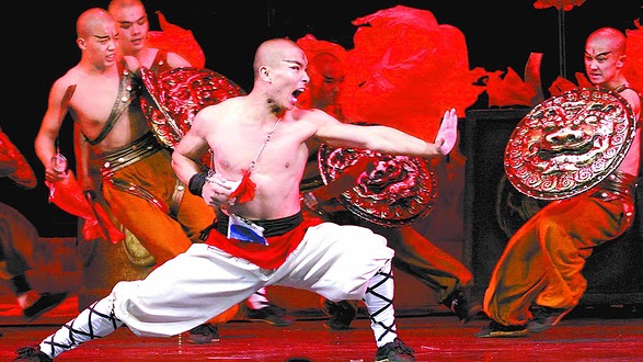 The Legend of Kungfu performers on stage