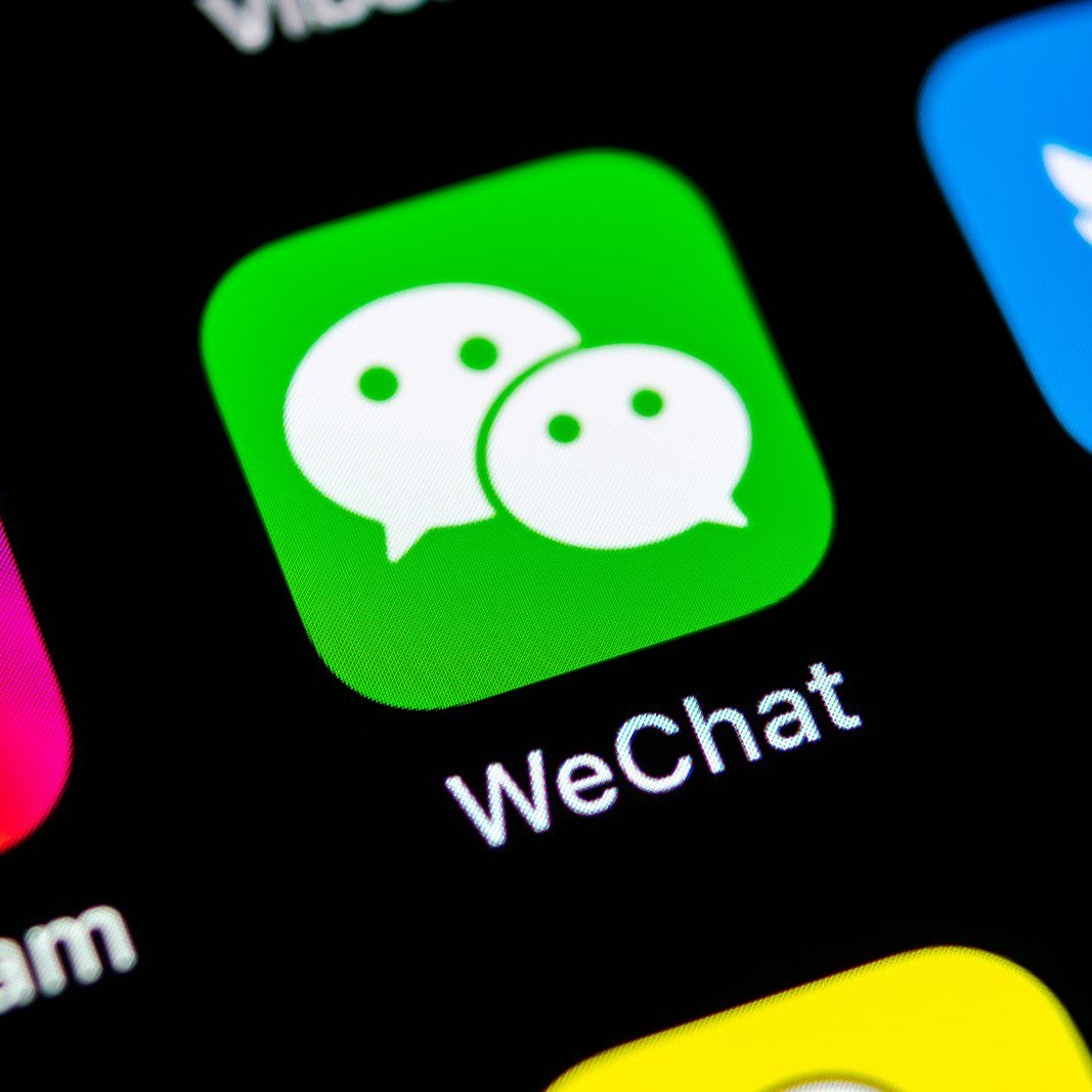 WeChat app icon on a phone